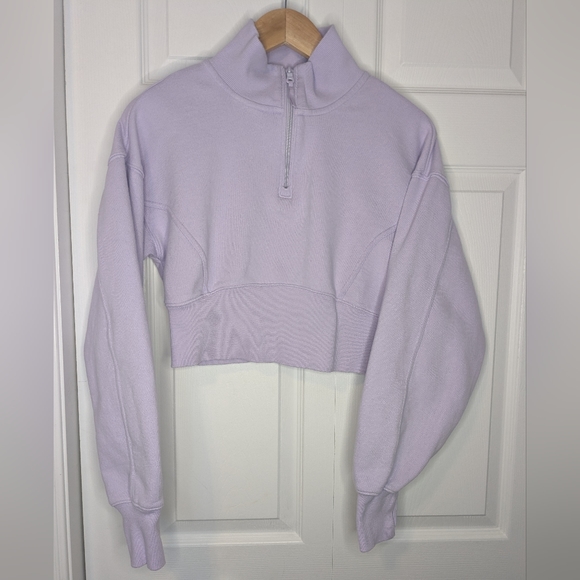 OFFLINE by Aerie Cropped 1/4 Zip - Purple - Size M - Picture 1 of 6